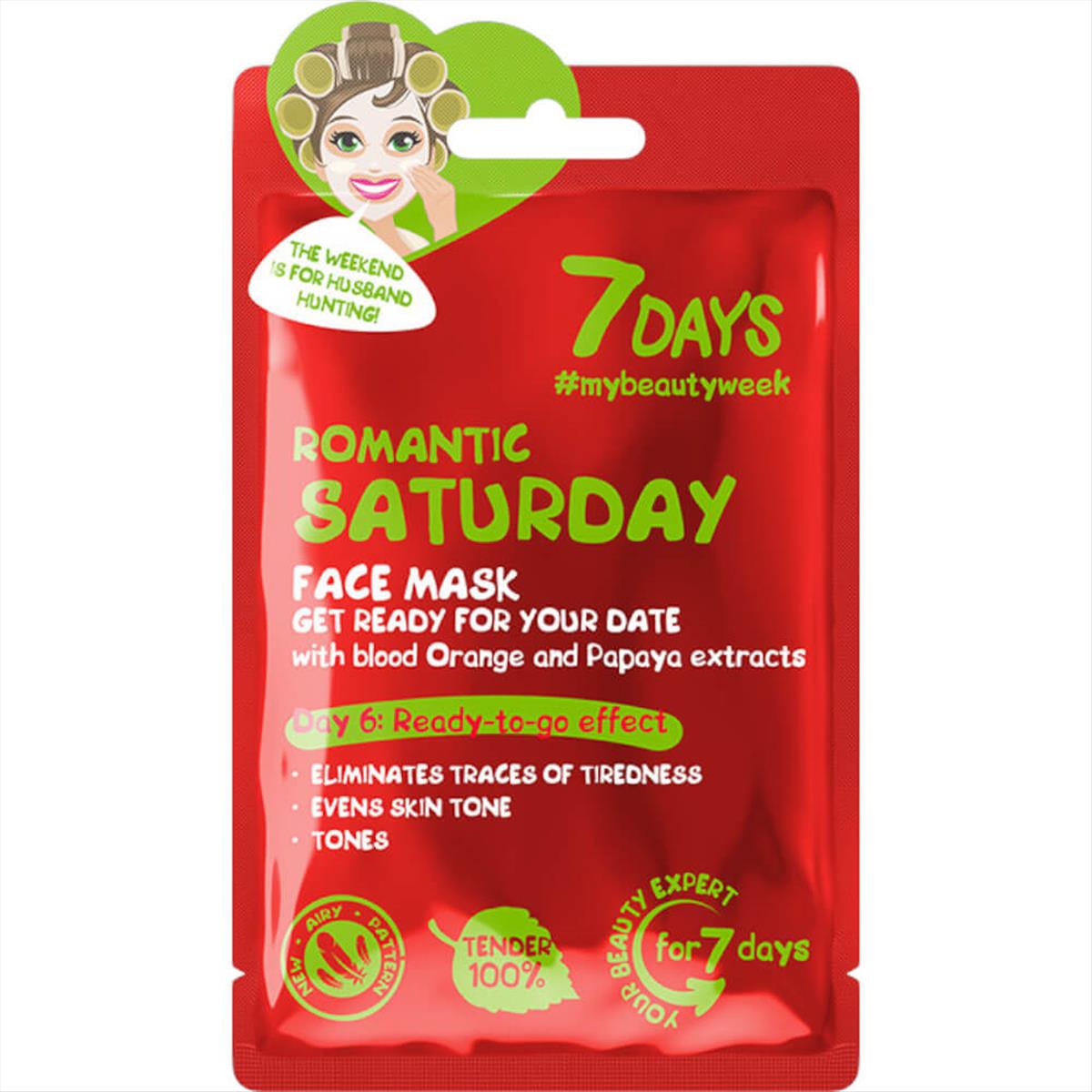 7DAYS Romantic Saturday Sheet Mask 28g