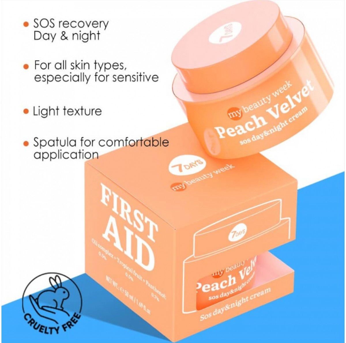 7DAYS MB Peach Velvet SOS Day Night Cream