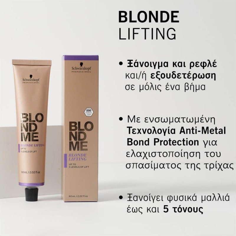 Βαφή Schwarzkopf BlondMe Bond Enforcing Blonde Lifting L - Ice-Irise 60ml