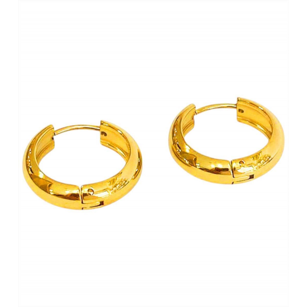 Simple gold hoop earrings