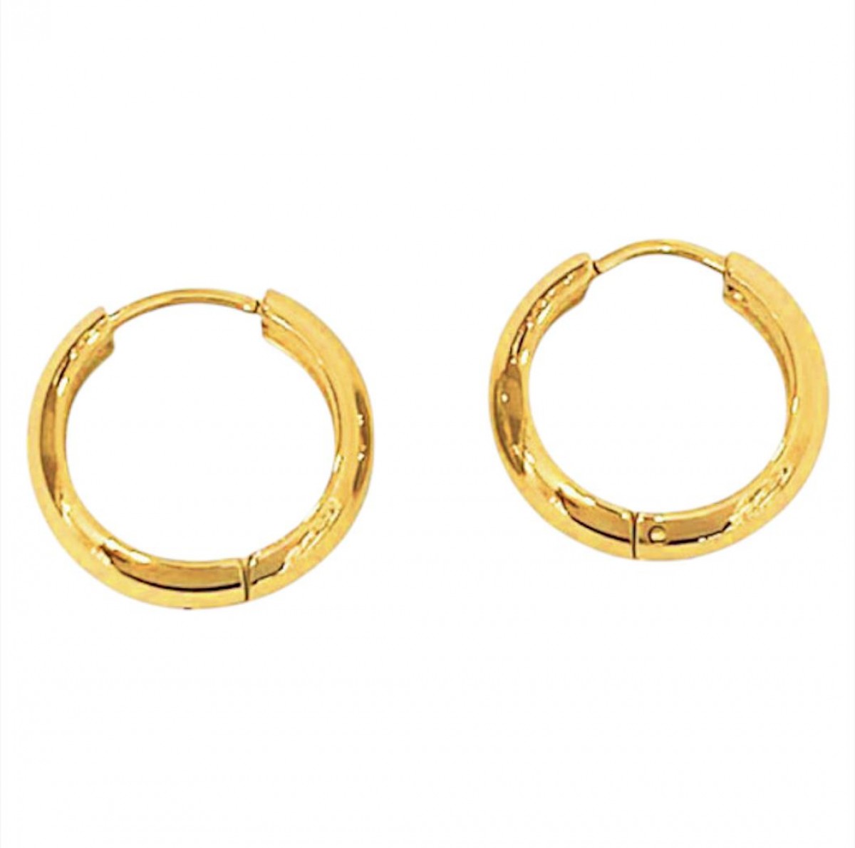 Simple gold hoop earrings