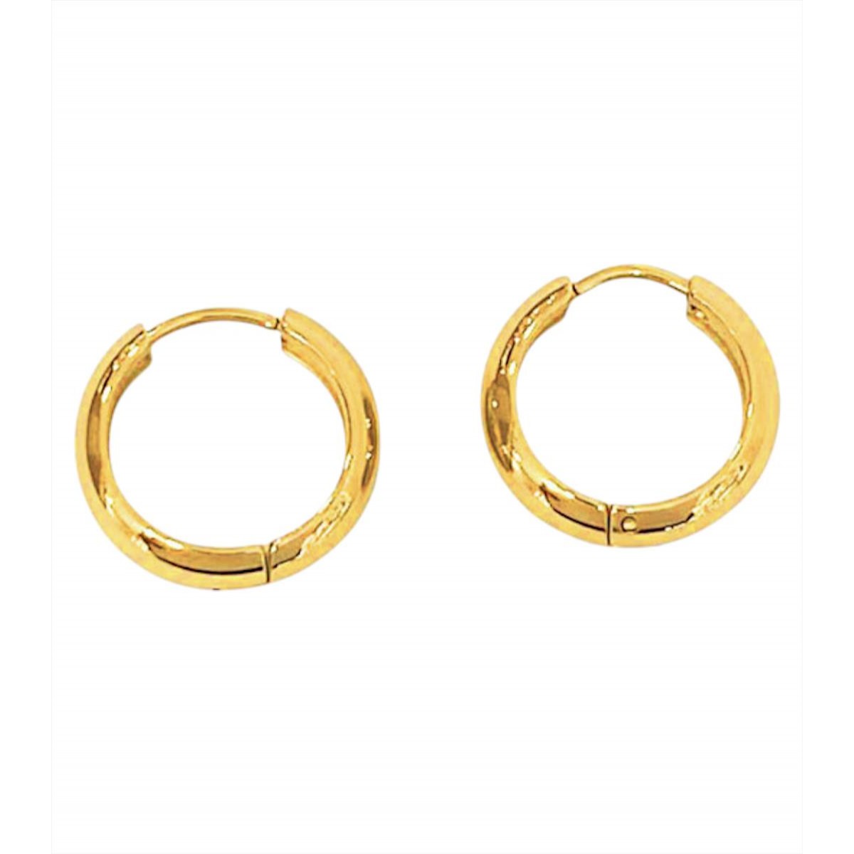 Simple gold hoop earrings