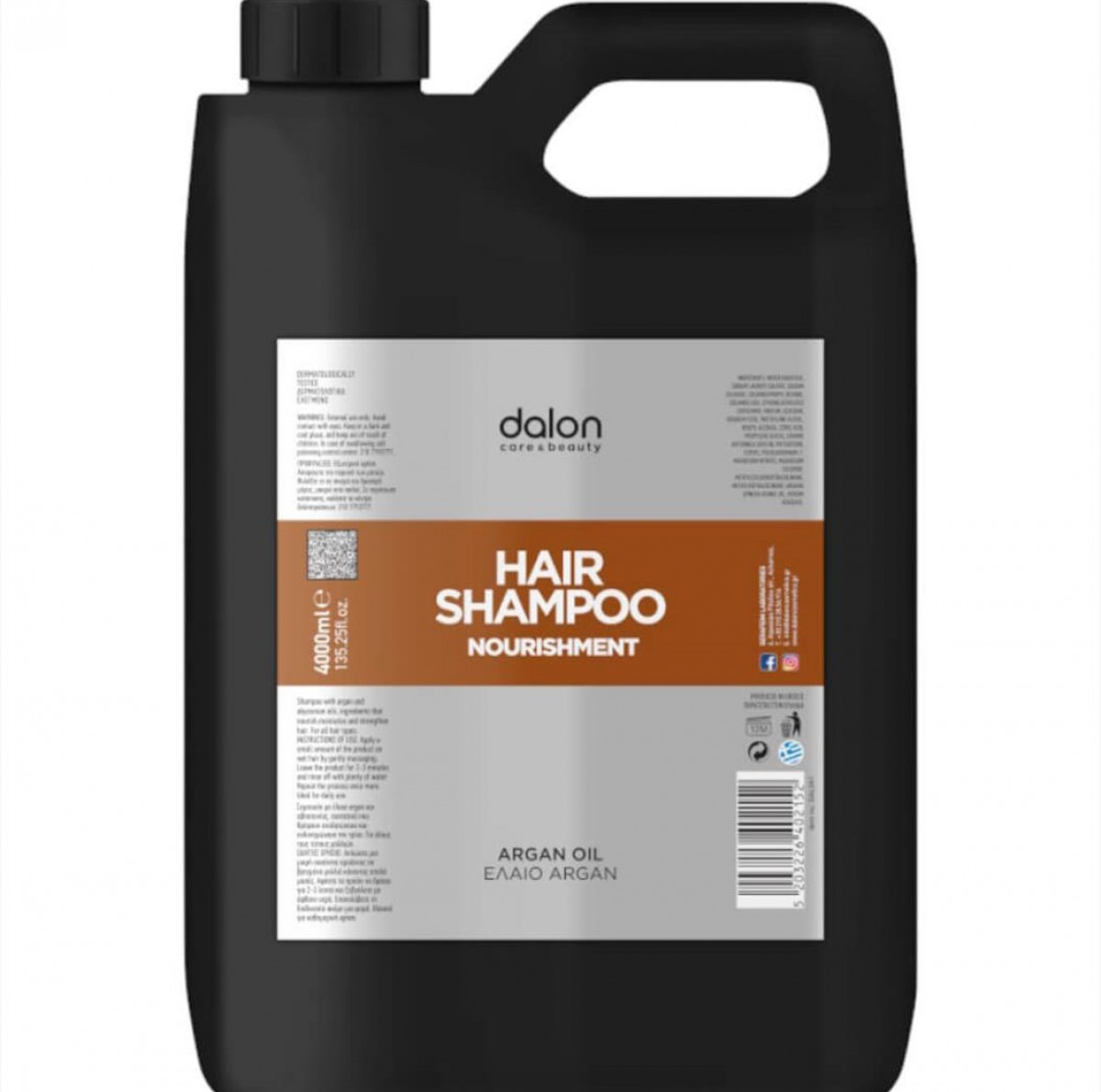 Hair Shampoo Argan Oil Dalon 4000ml