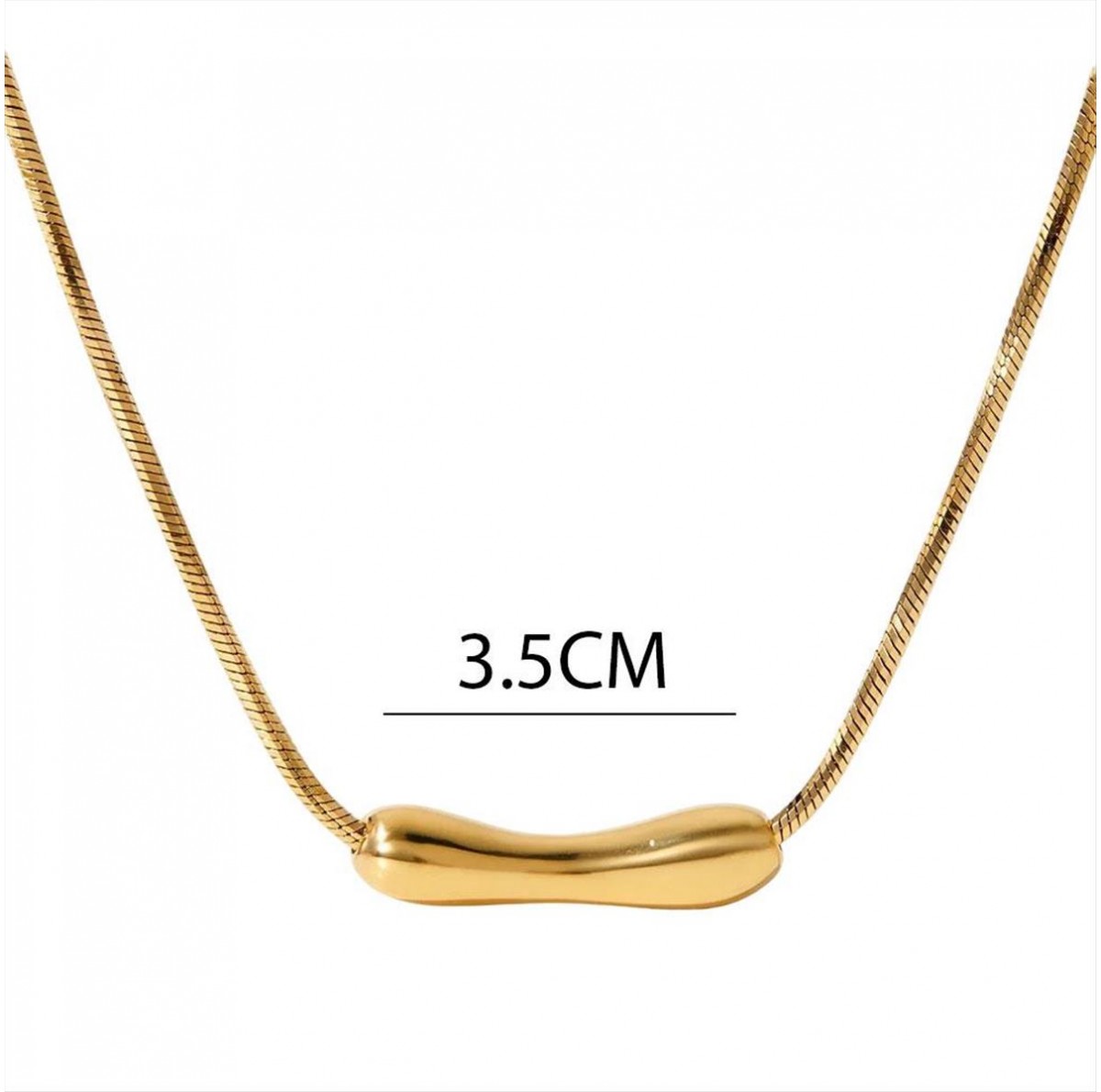 Necklace with bold gold bar A3135A