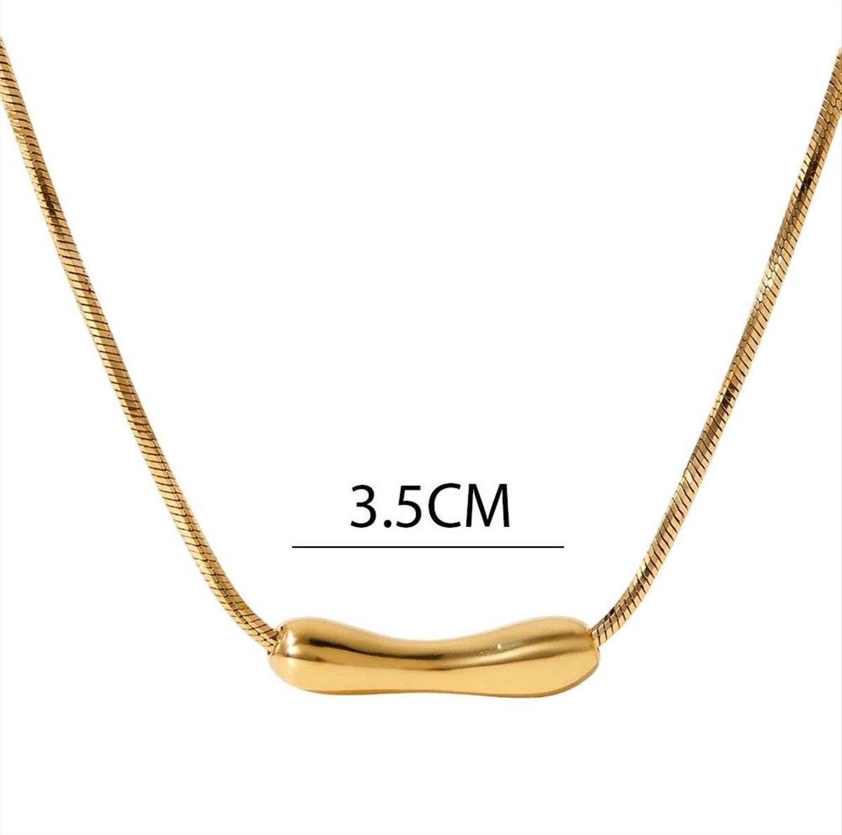 Necklace with bold gold bar A3135A