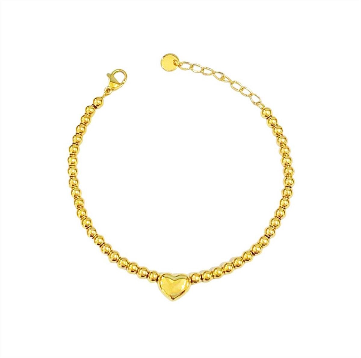 Gold bracelet with heart A3270A