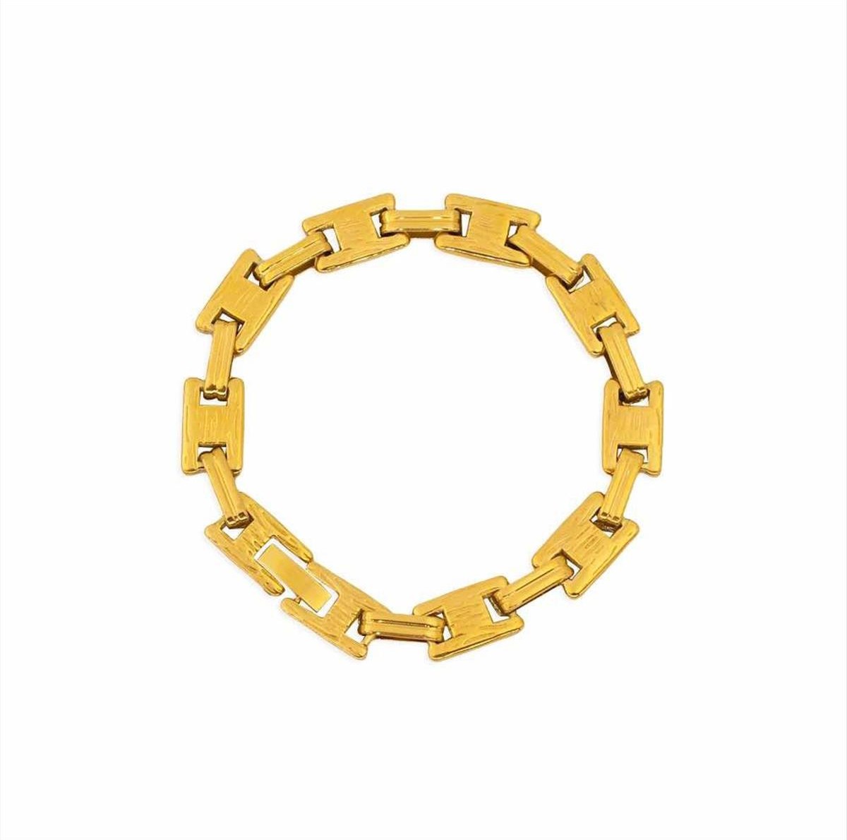 Steel gold bracelet A80A