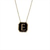 Women’s Steel Monogram ”E” With Black And Gold Beads