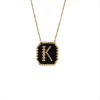 Women’s Steel Monogram ”K” With Black And Gold Beads