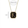 Women’s Steel Monogram ”K” With Black And Gold Beads