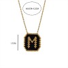 Women’s Steel Monogram ”M” With Black And Gold Beads