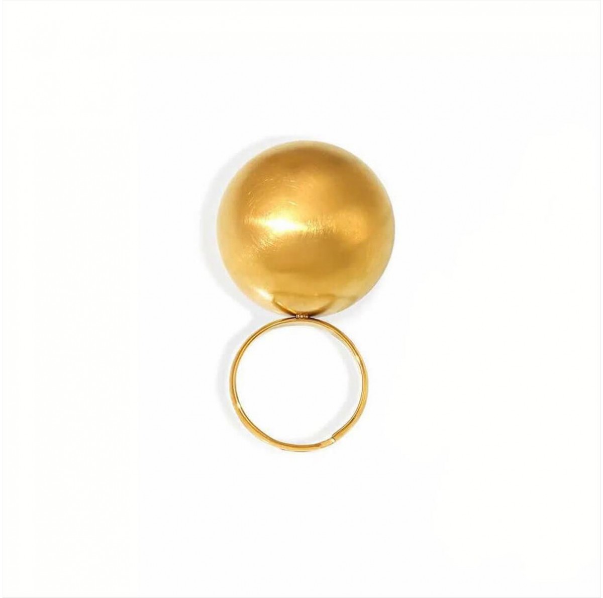 Ball steel ring gold