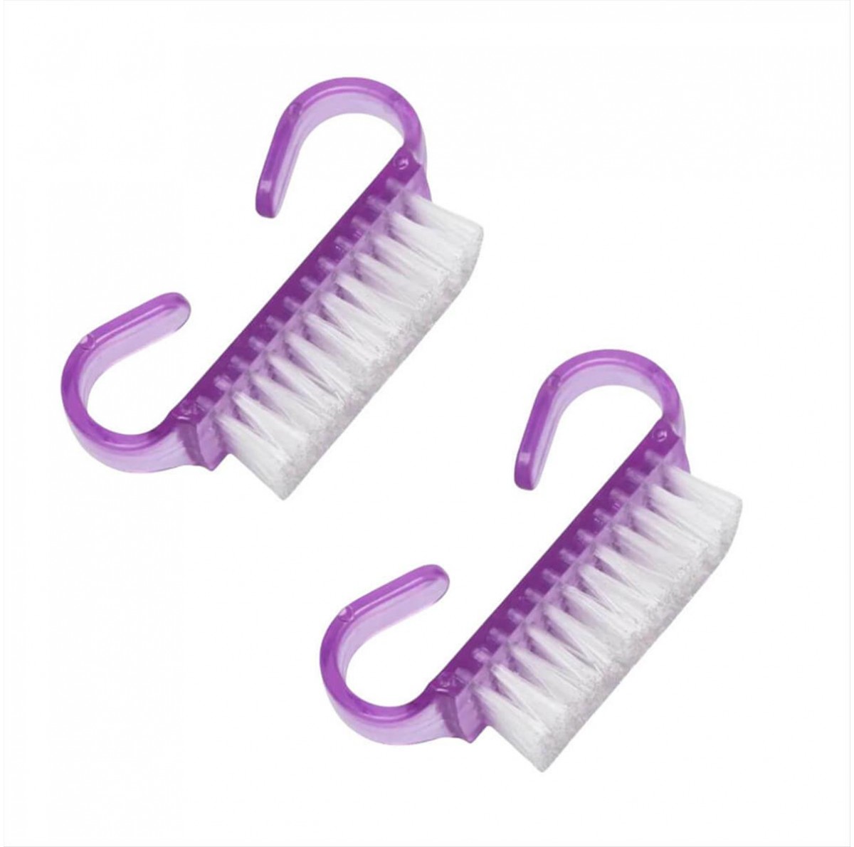 Nail Brush with Purple Handle Set of 2pcs