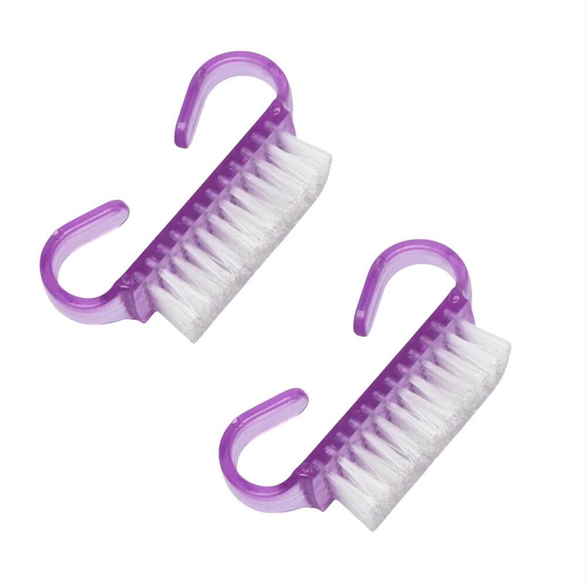 Nail Brush with Purple Handle Set of 2pcs