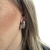 Silver textured drops earrings