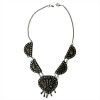 Ethnic metal statement necklace