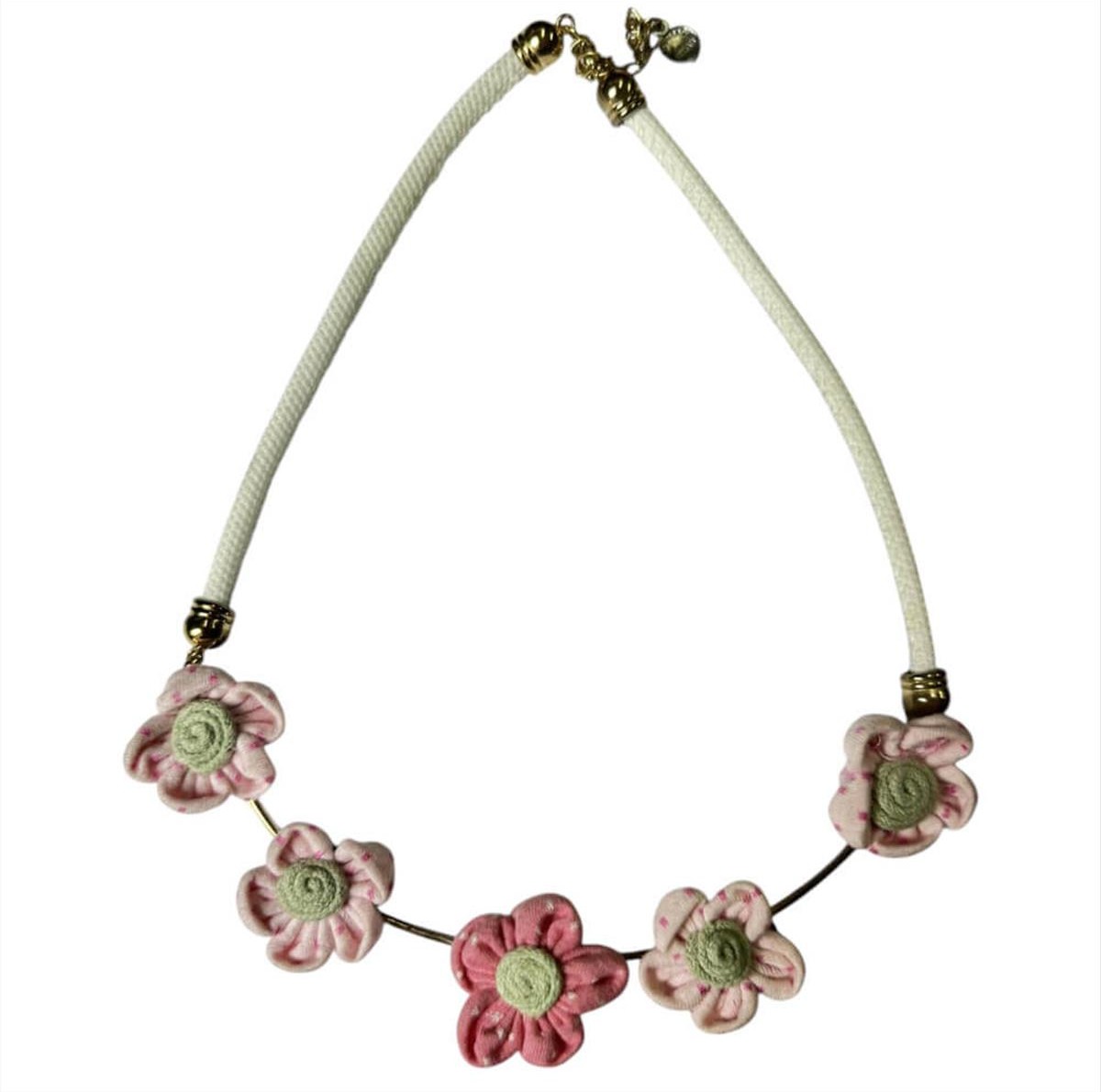 Fuchsia & Pink necklace with flowers