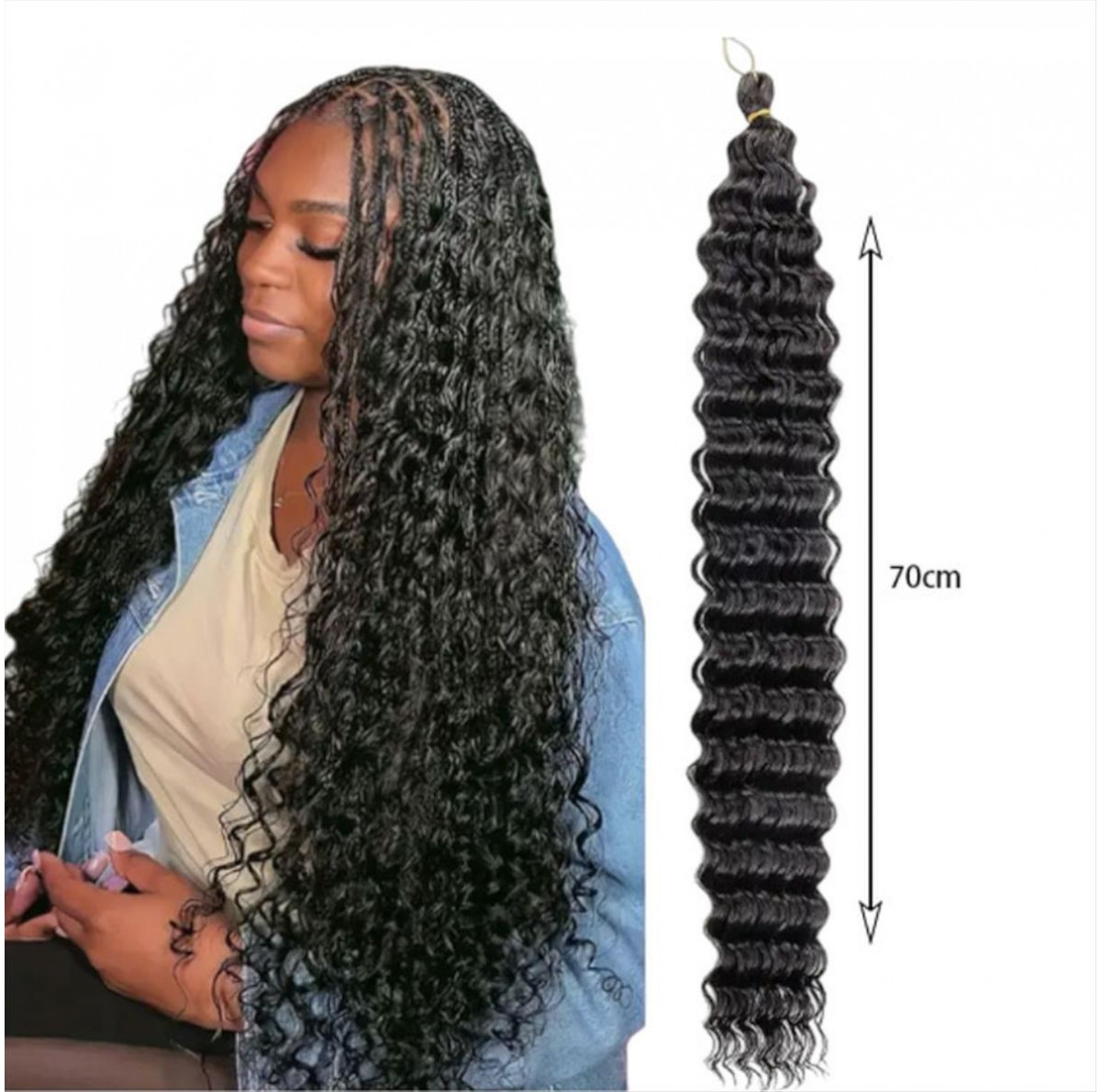 Curl Βraids Extension Rasta Hair 1B