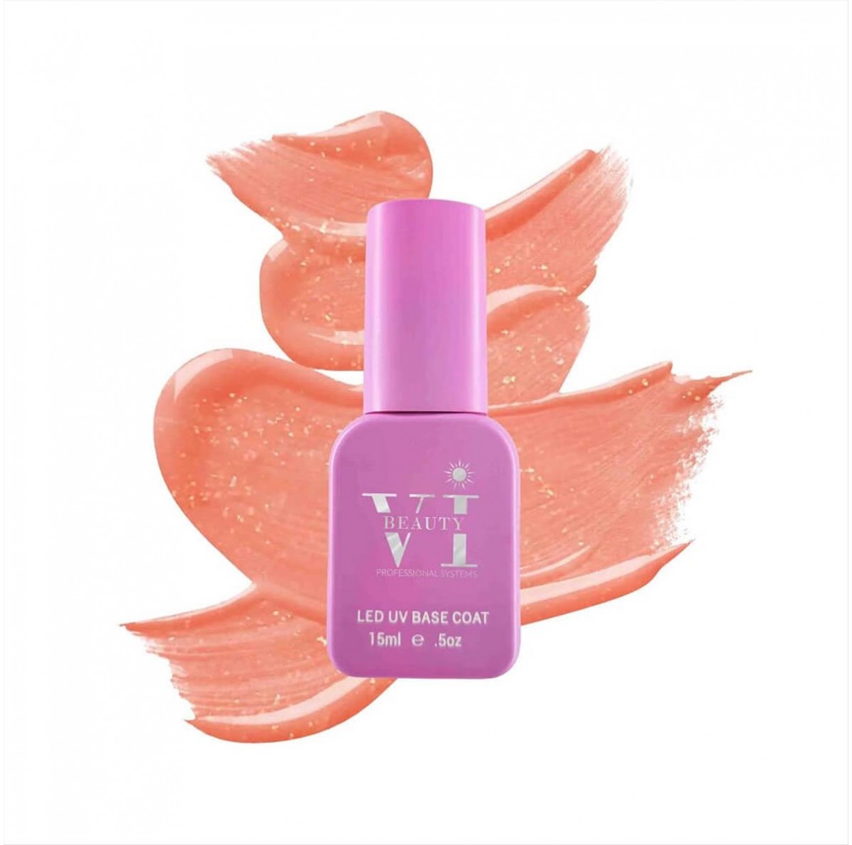 Soak Off Nails Vi Beauty Rubber 04 Peach Base Gel 15ml