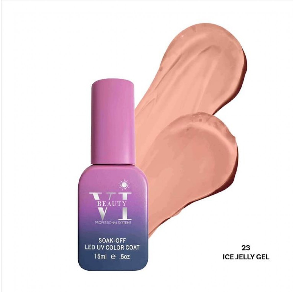 Ημιμόνιμο βερνίκι νυχιών VI Beauty 23 Ice Jelly 15ml