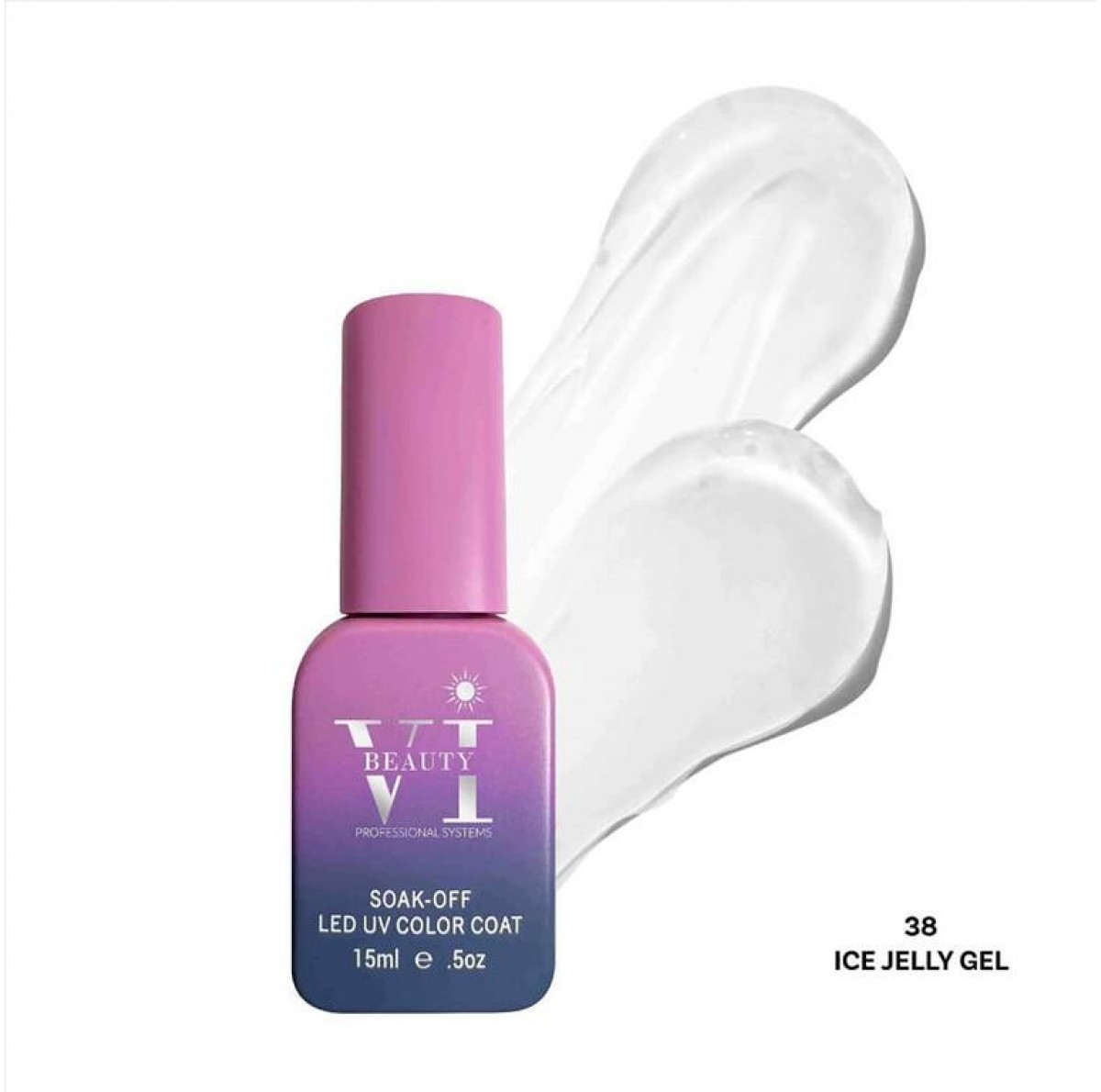 Ημιμόνιμο βερνίκι νυχιών VI Beauty 38 Ice Jelly 15ml