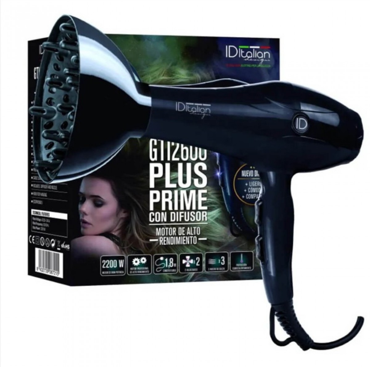 ID Italian GTI 2600 Diffus Plus High Performance Hair Dryer 2200W