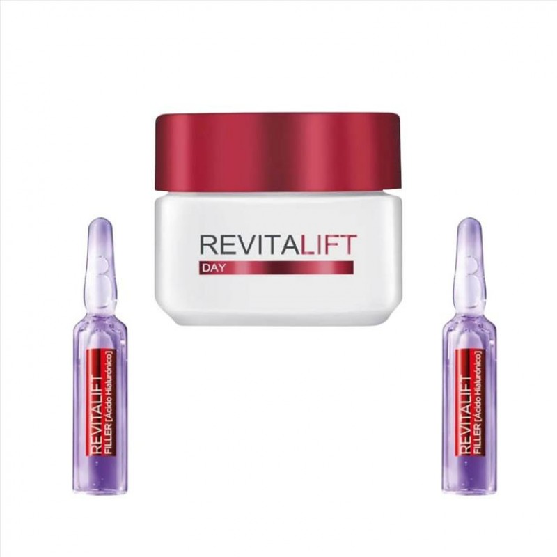 L'Oréal Revitalift Day Cream + Αμπούλες Revitalift Filler Set