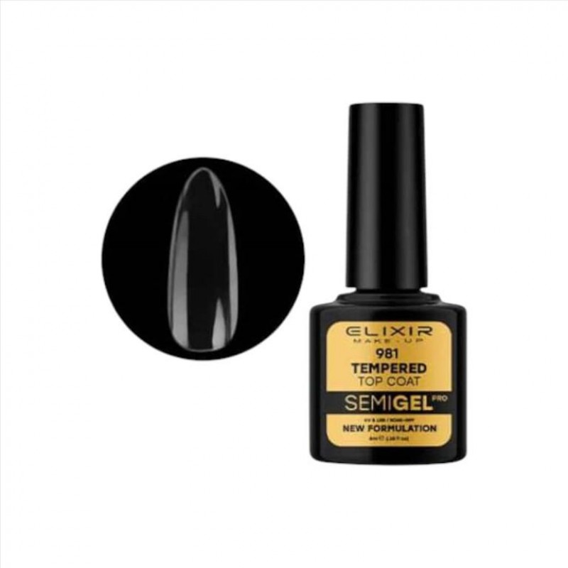 Ημιμόνιμο Βερνίκι Elixir Semi Gel Uv&Led Tempered Top Coat 8ml