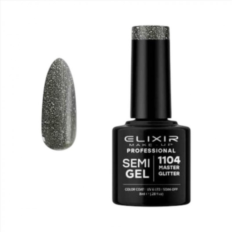Elixir Semi Gel Uv&Led 1104 Master Glitter 8ml
