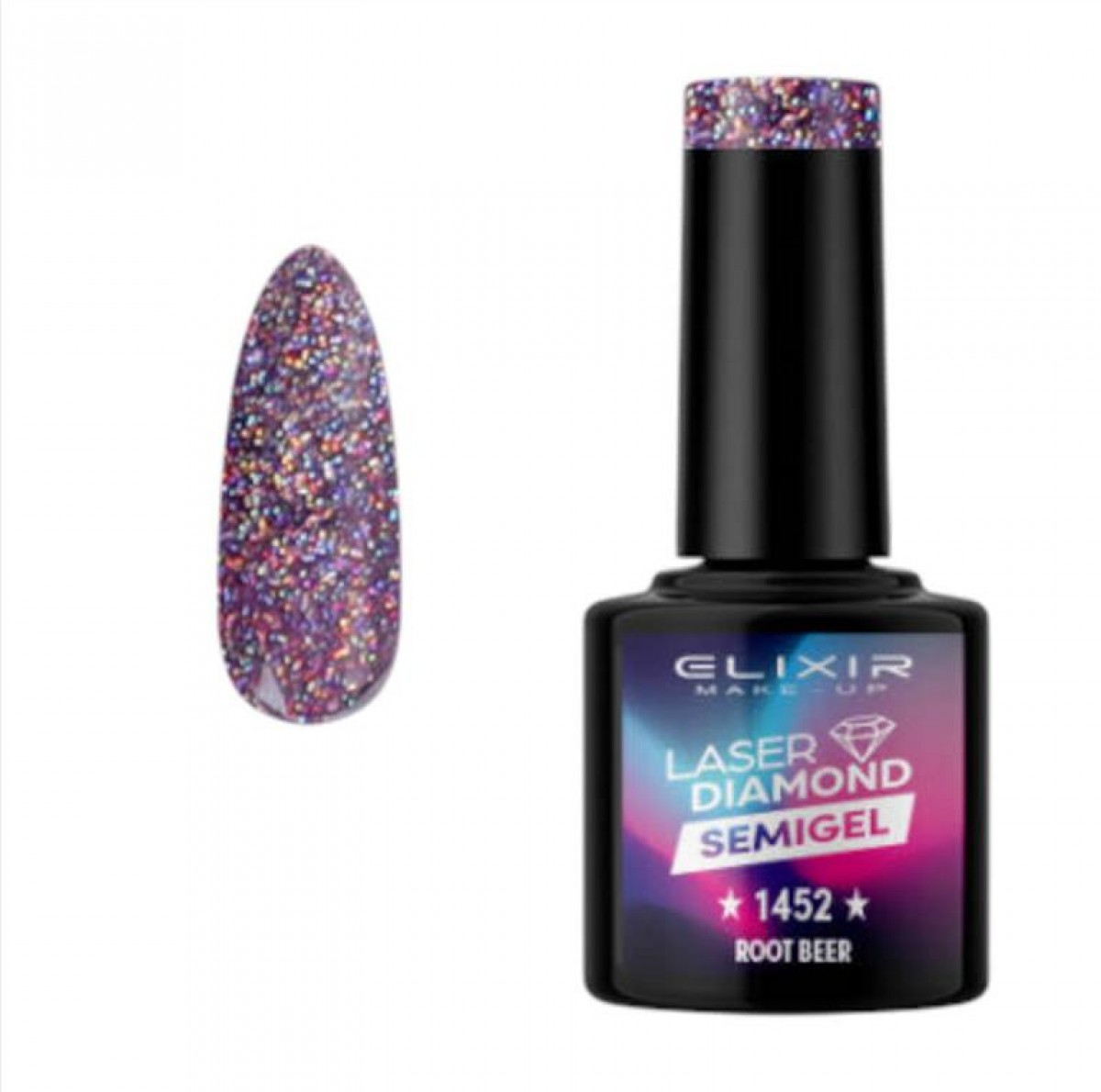 Semi-permanent gel polish semigel laser diamond 8ml Elixir