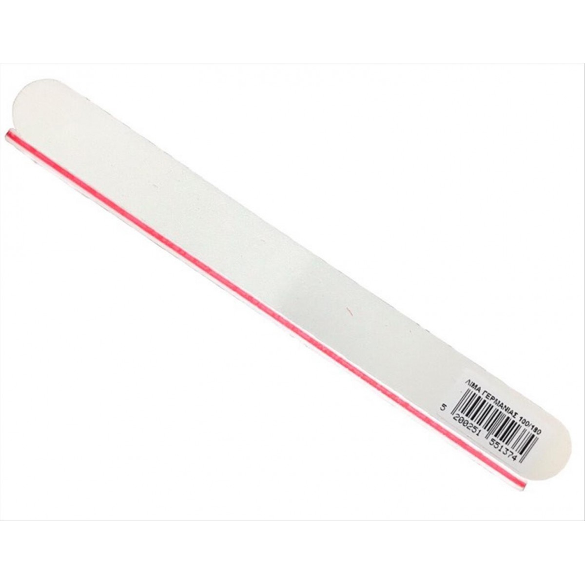 German file White straight 100/180 (Red)