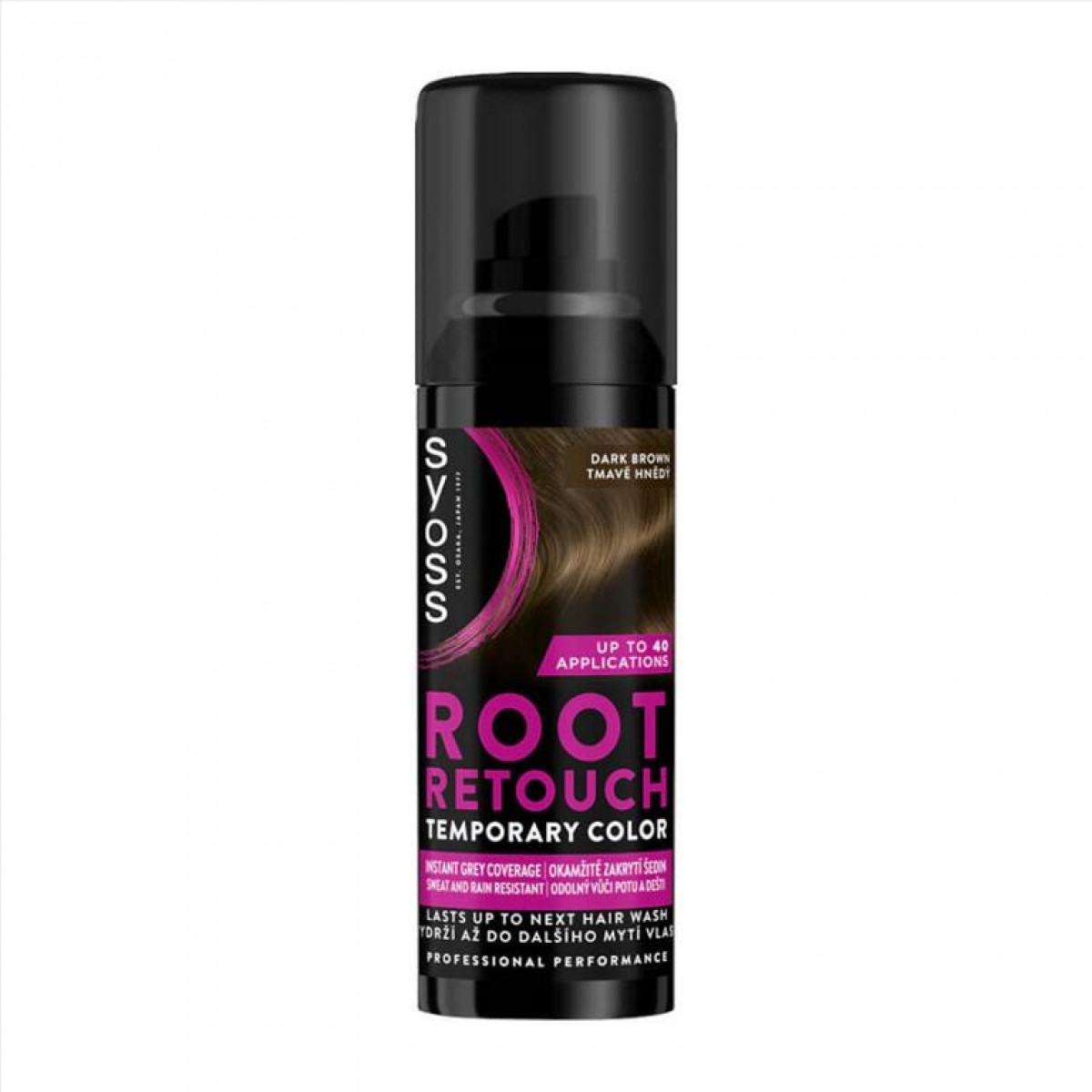 Λακ για Κάλυψη Ρίζας Syoss Root Retoucher Καστανό Σκούρο 120ml