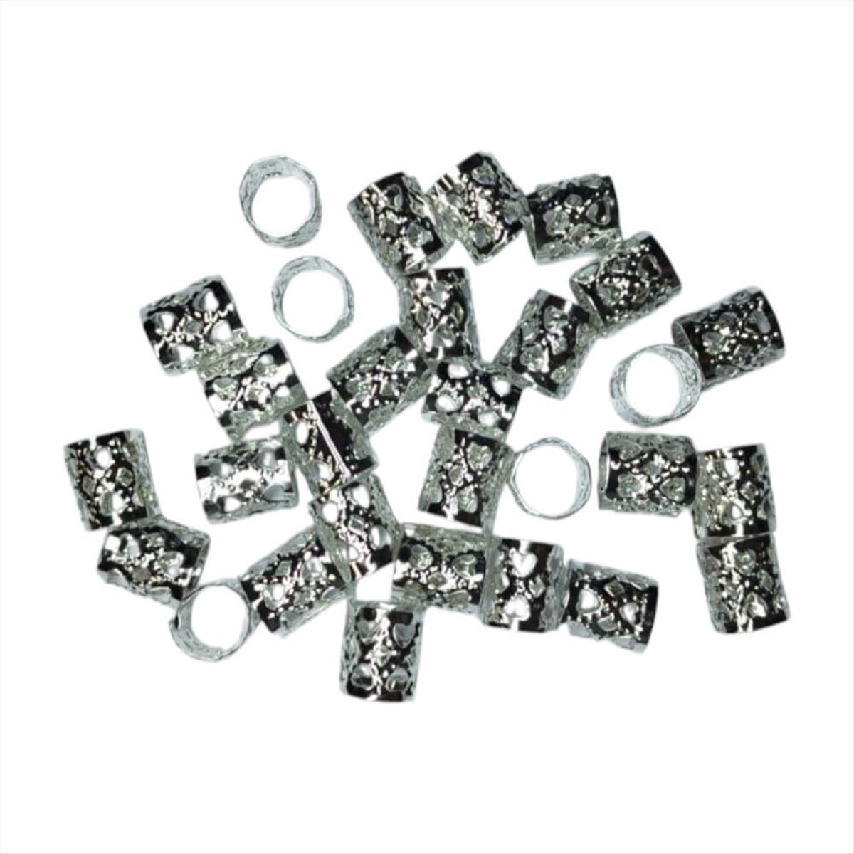 Decorative Hair Rings Silver Cosmofan