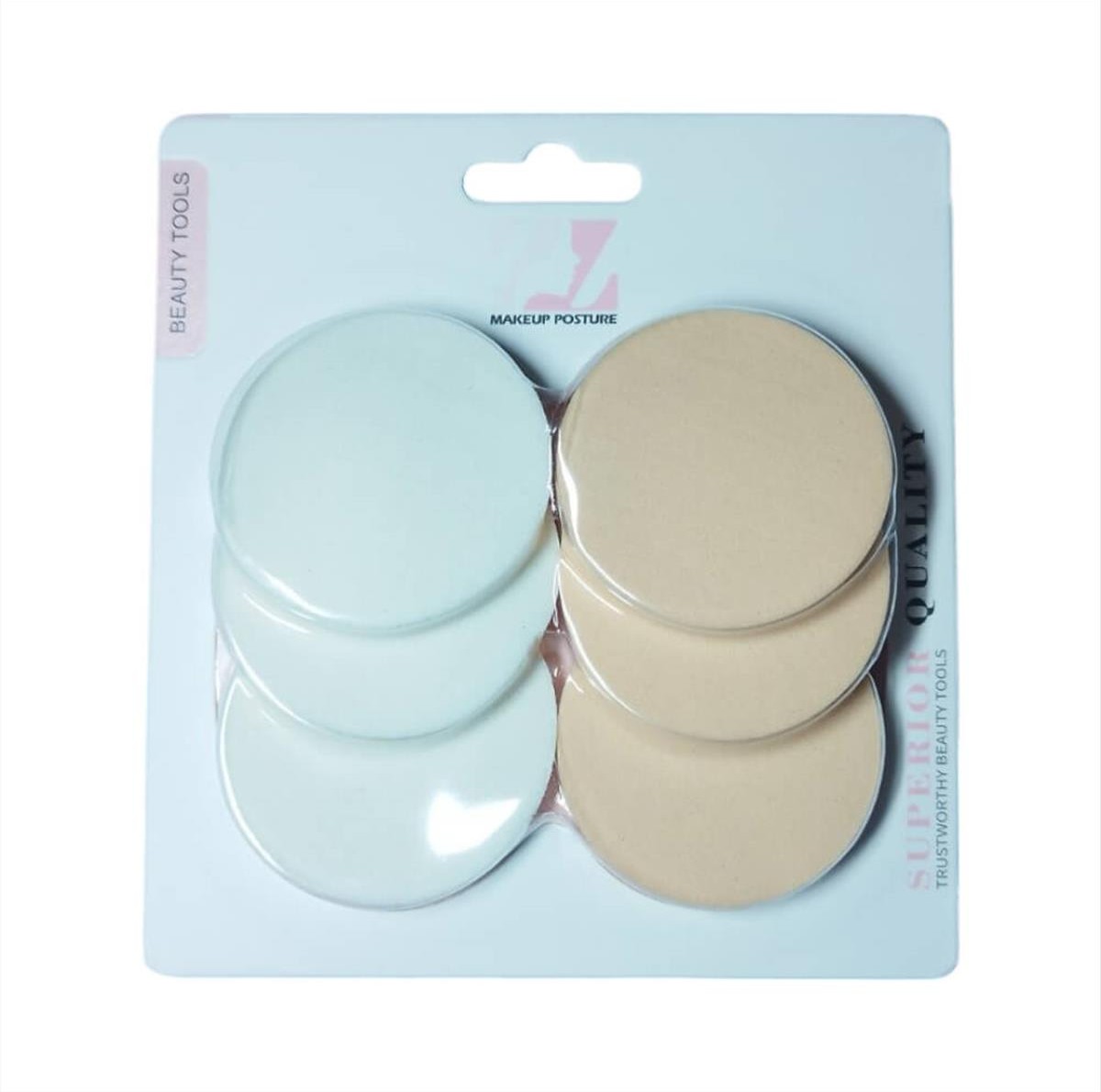 Σφουγγαράκια Makeup BS Στρόγγυλα σετ 6pcs
