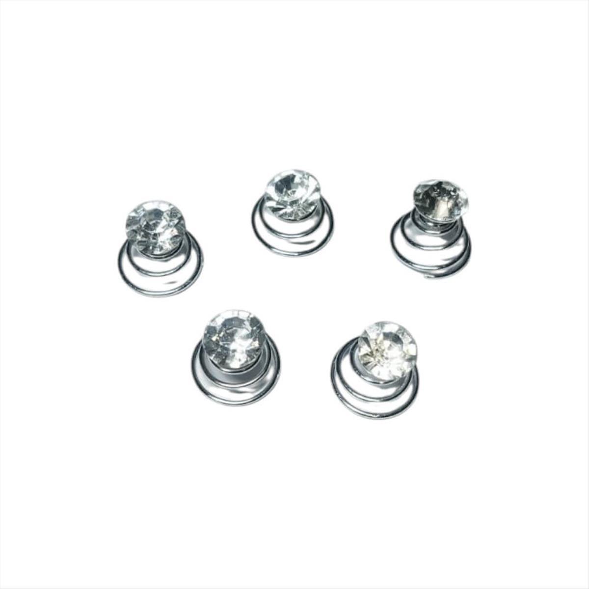 Spiral Rhinestone Hair Decorations