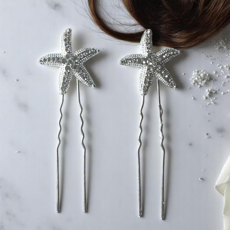 Starfish Decorative Hairpin Set 2 pcs