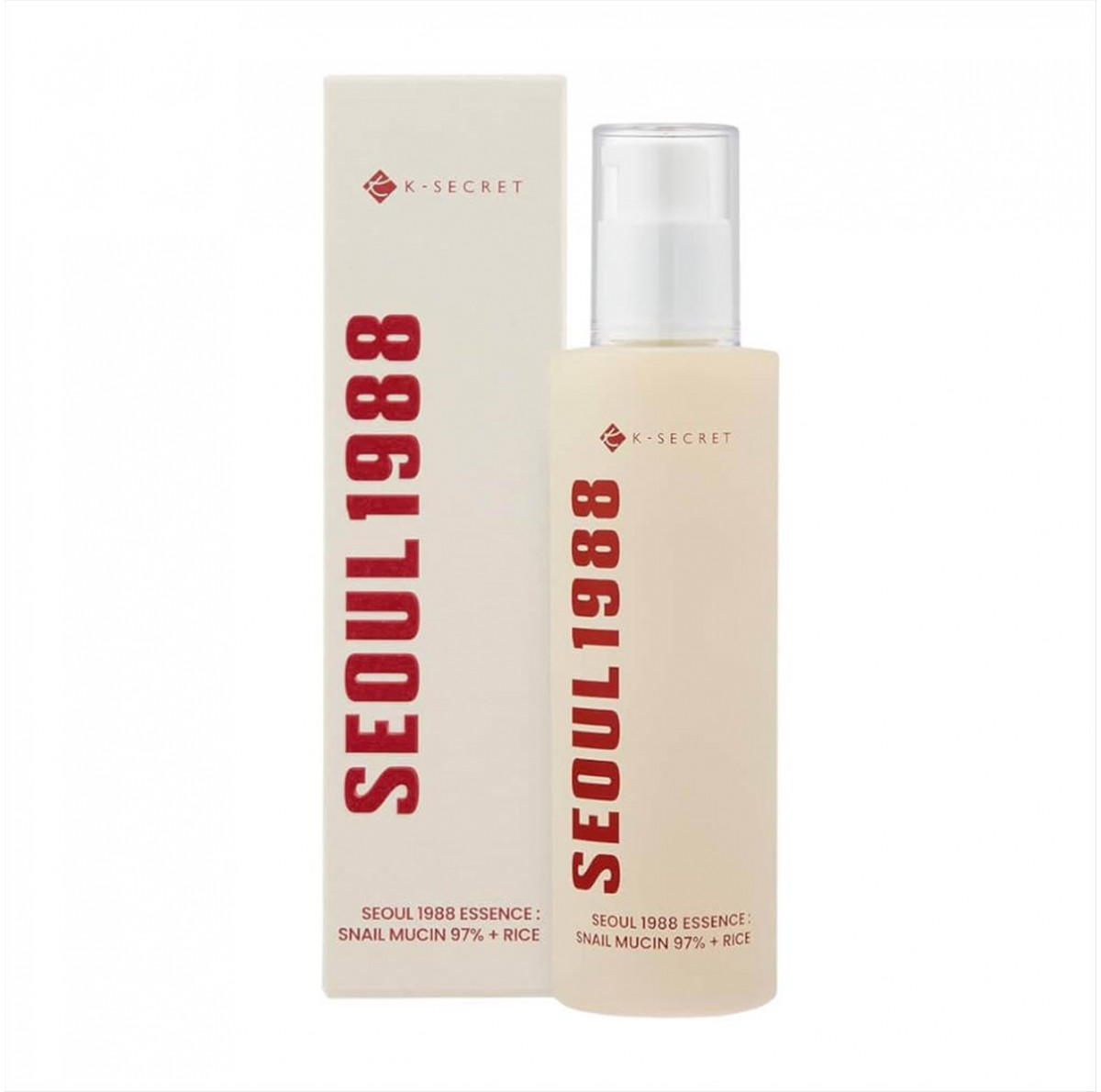 SEOUL 1988 essence snail mucin 97% + rice 100ml K-SECRET