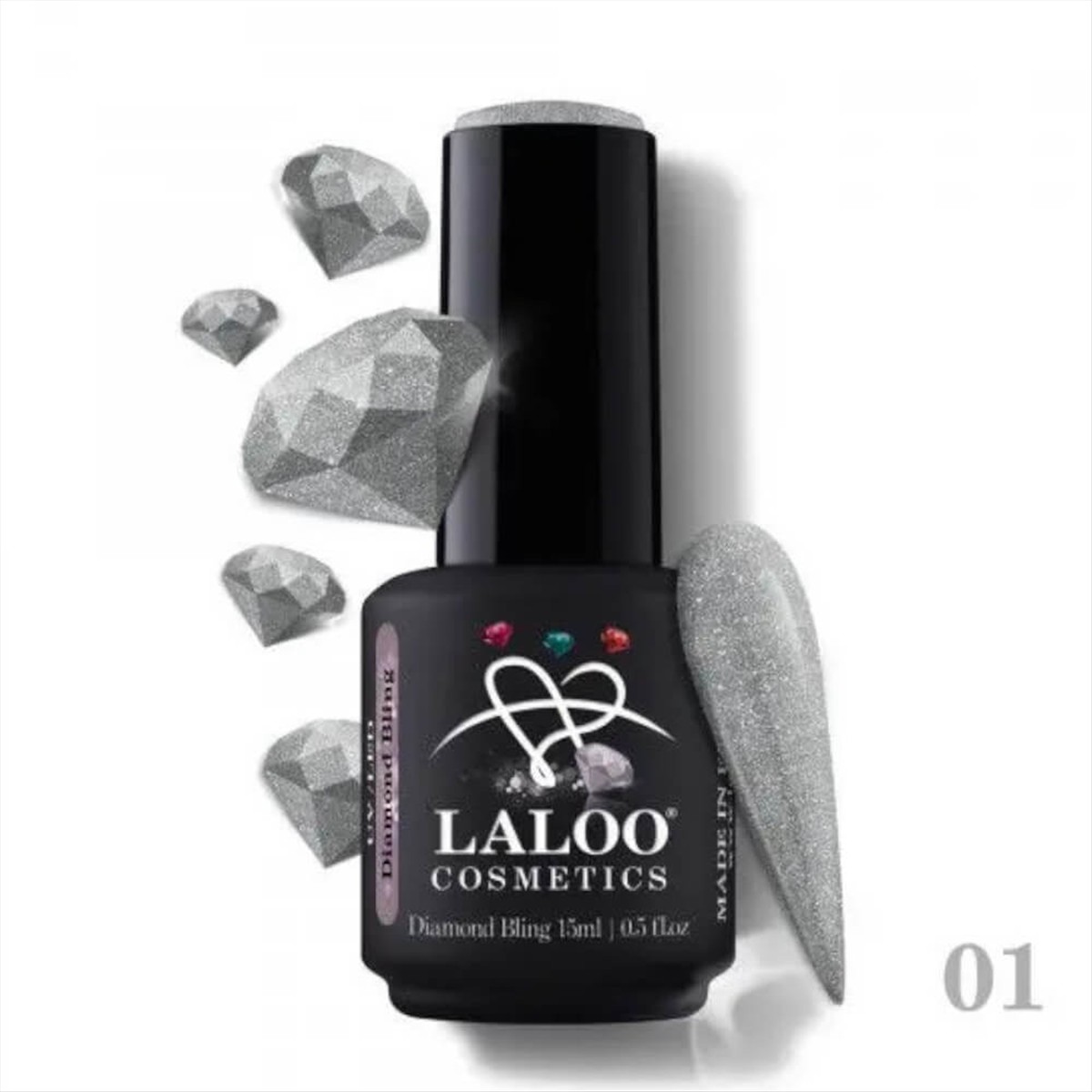 Ημιμόνιμο Βερνίκι Laloo Diamond Bling 01 15ml Ημιμόνιμο Βερνίκι Laloo Diamond Bling 01 15ml
