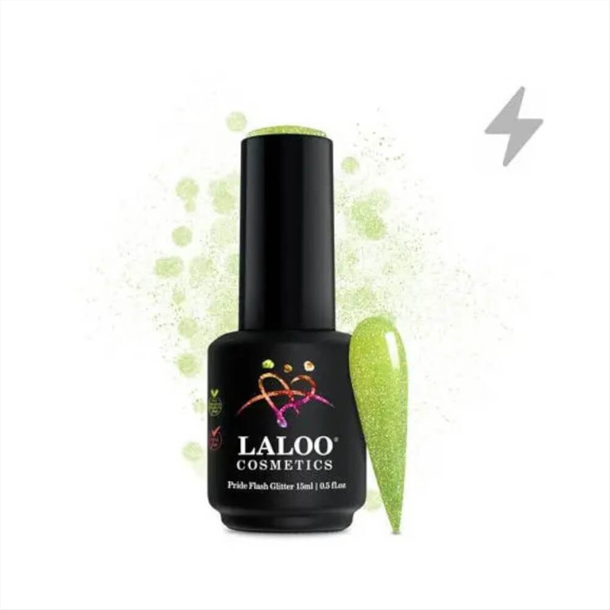 Ημιμόνιμο Βερνίκι Laloo Pride Flash Glitter No1 Kiwi 15ml Ημιμόνιμο Βερνίκι Laloo Pride Flash Glitter No1 Kiwi 15ml