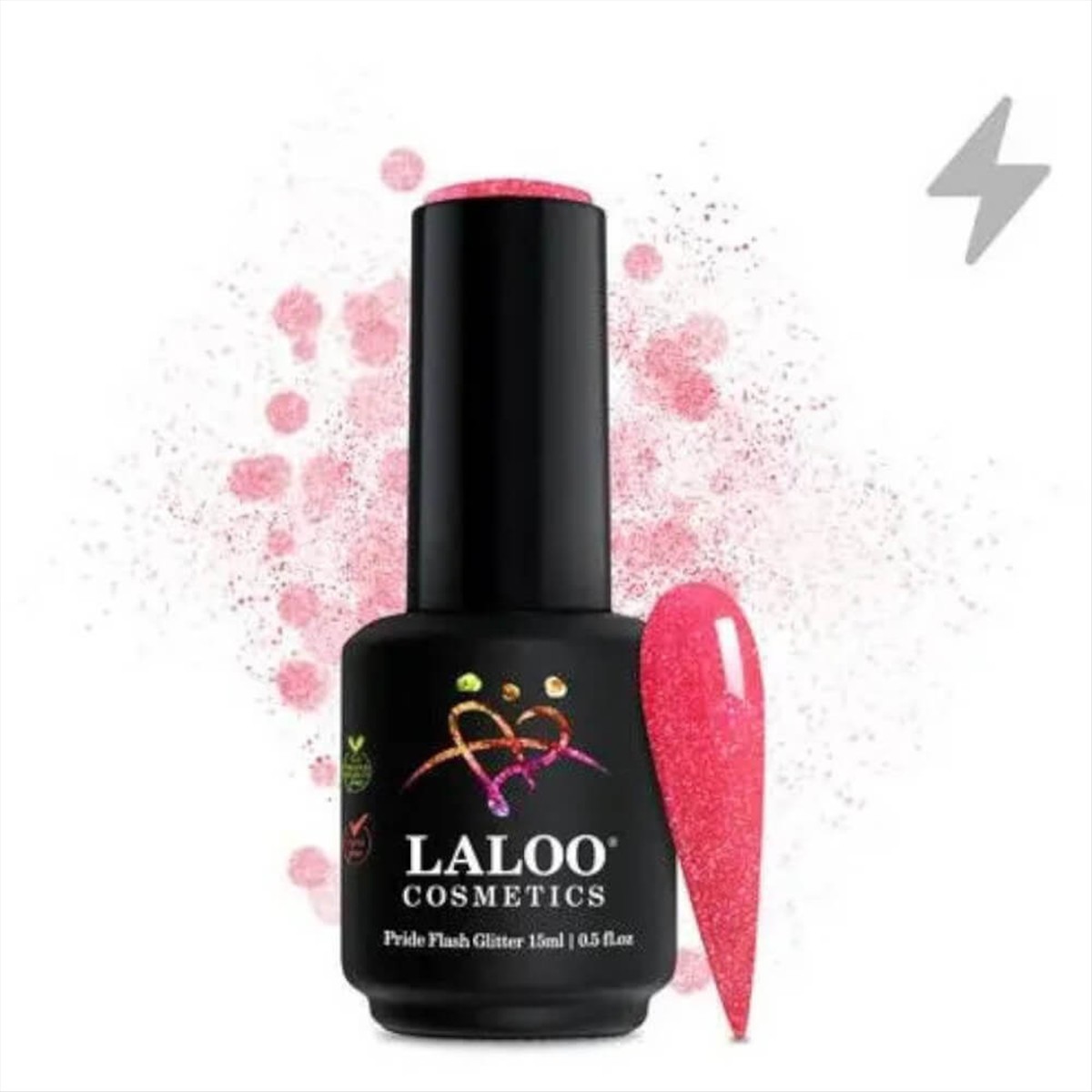 Ημιμόνιμο Βερνίκι Laloo Pride Flash Glitter No3 Pink Grapefruit 15ml Ημιμόνιμο Βερνίκι Laloo Pride Flash Glitter No3 Pink Grapefruit 15ml