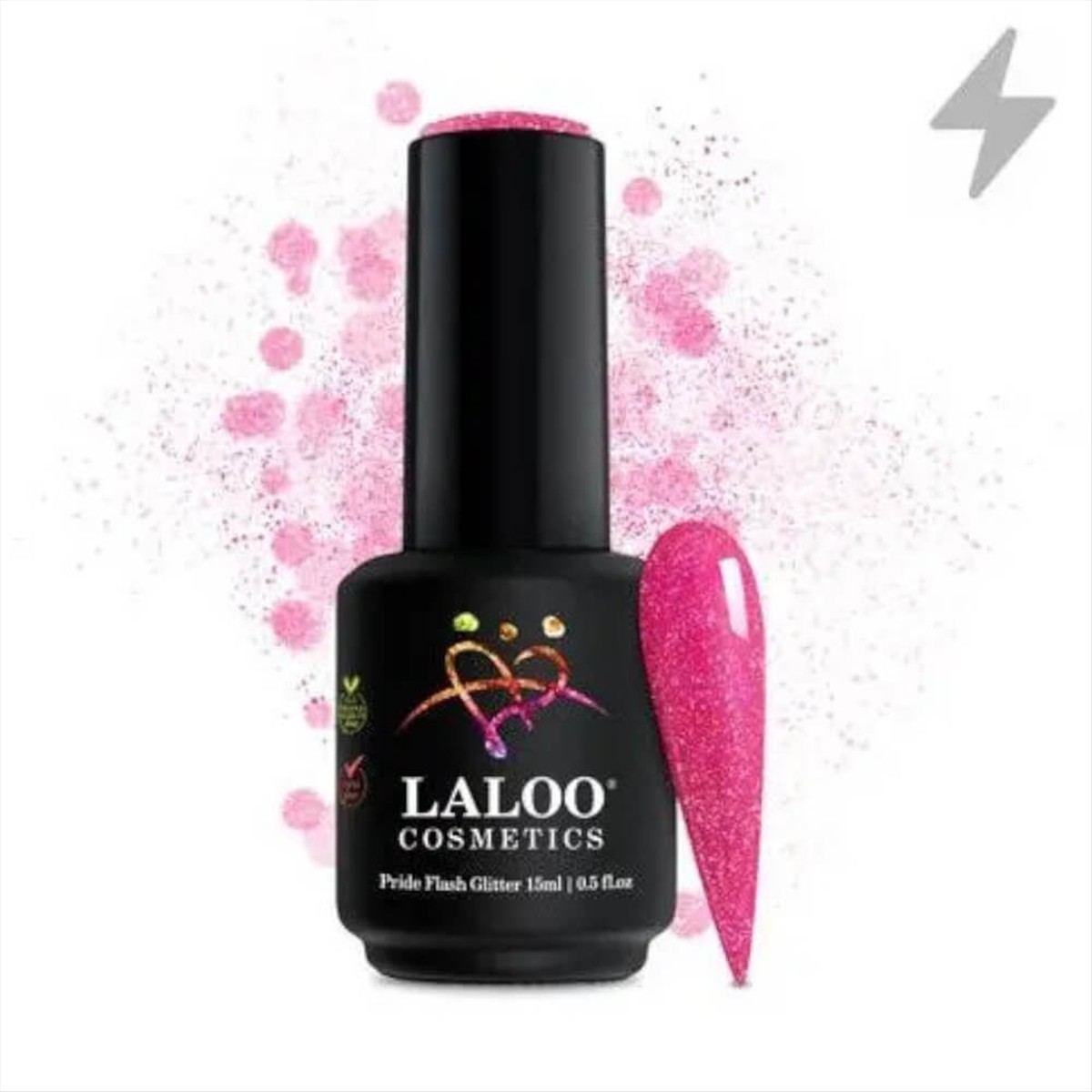 Ημιμόνιμο Βερνίκι Laloo Pride Flash Glitter No4 Watermelon 15ml Ημιμόνιμο Βερνίκι Laloo Pride Flash Glitter No4 Watermelon 15ml