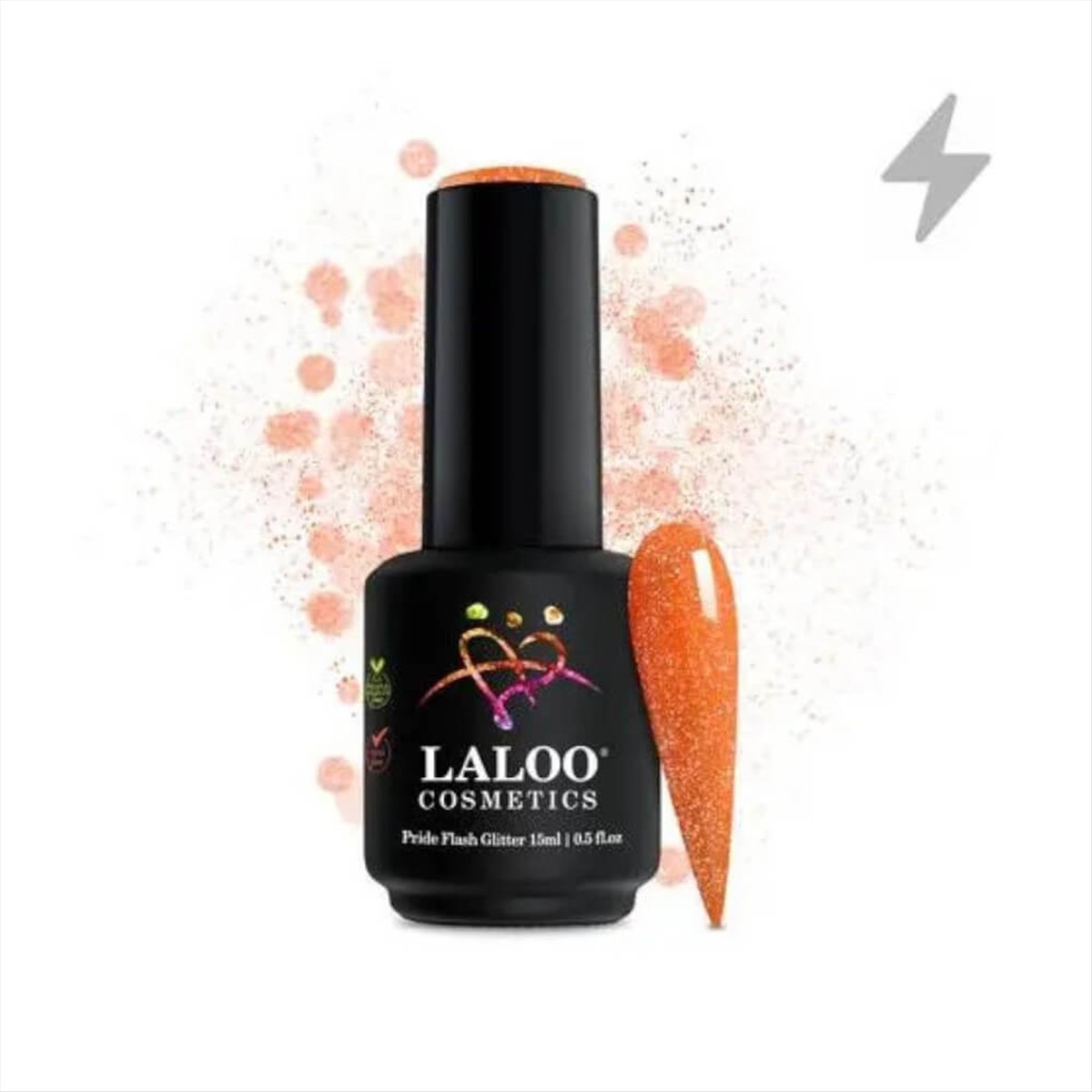 Ημιμόνιμο Βερνίκι Laloo Pride Flash Glitter No5 Mango 15ml Ημιμόνιμο Βερνίκι Laloo Pride Flash Glitter No5 Mango 15ml
