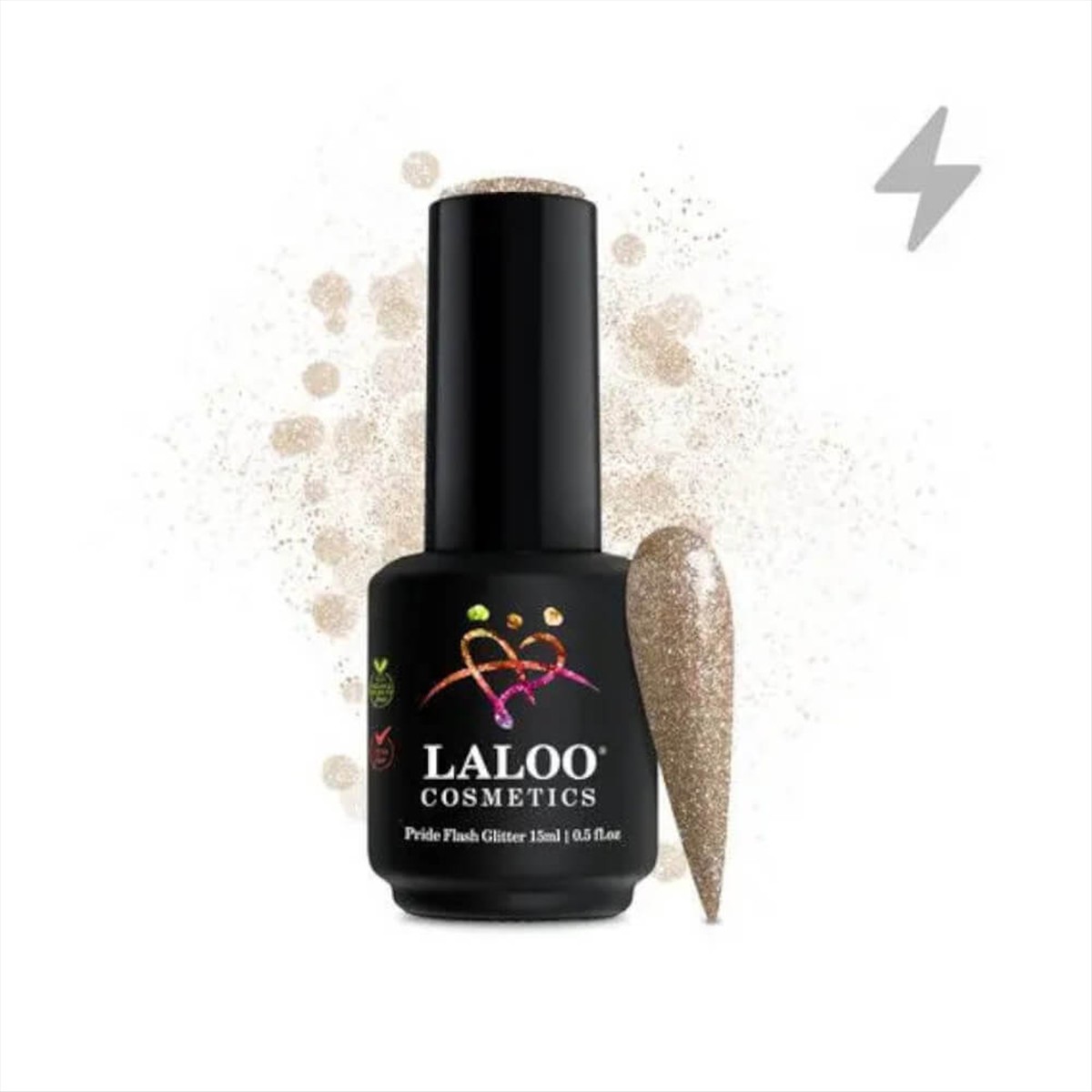 Ημιμόνιμο Βερνίκι Laloo Pride Flash Glitter No8 Gold 15ml Ημιμόνιμο Βερνίκι Laloo Pride Flash Glitter No8 Gold 15ml