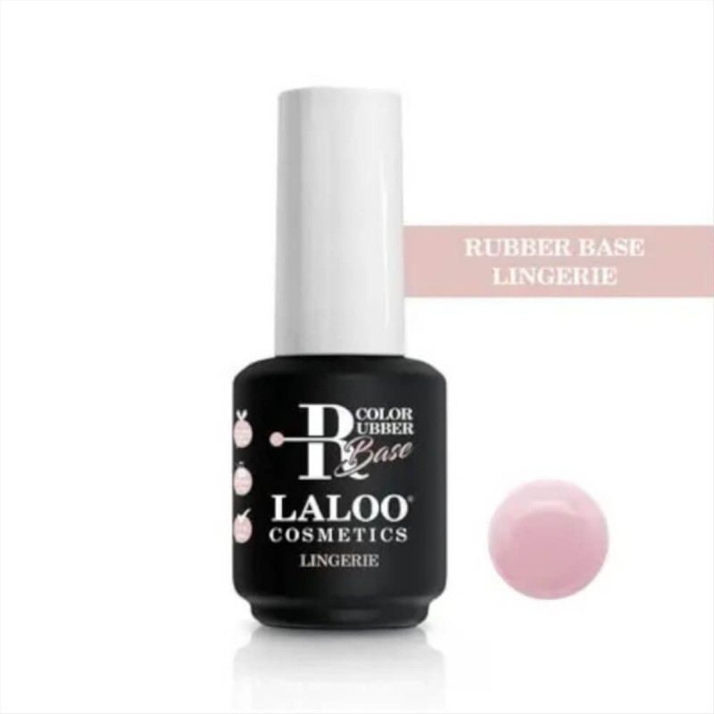 Semi-Permanent Nail Polish Rubber Base Lingerie Laloo 15ml