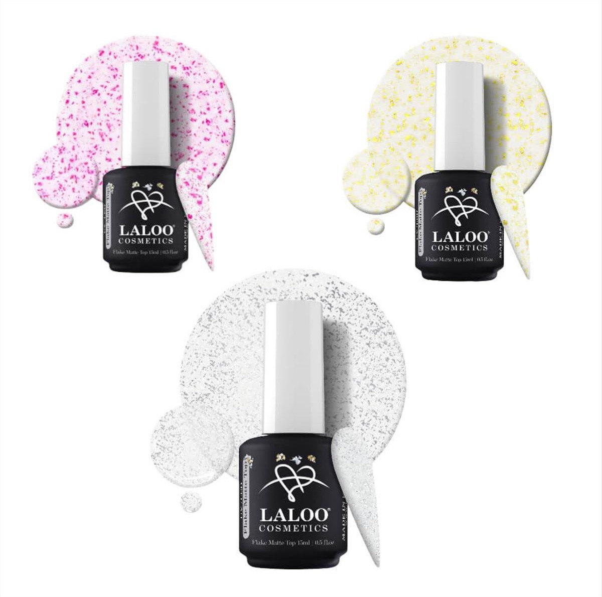 Ημιμόνιμο Βερνίκι Laloo Flake Matte Top 15ml