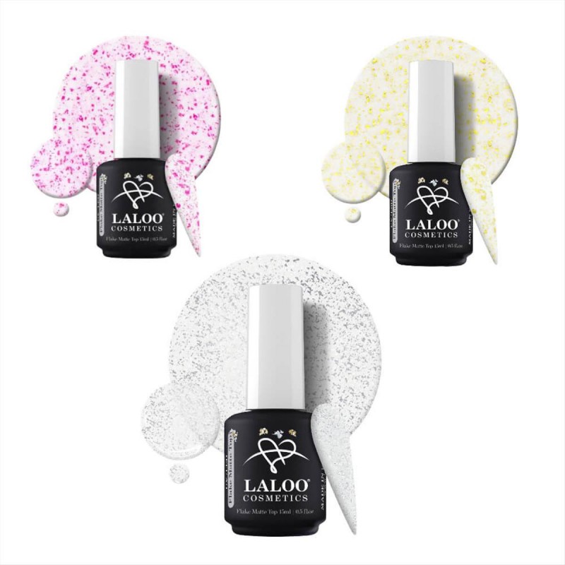Ημιμόνιμο βερνίκι flake matte top 15ml Laloo