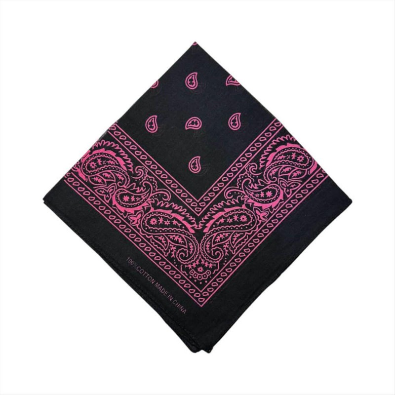 Bandana ribbon black - fuchsia