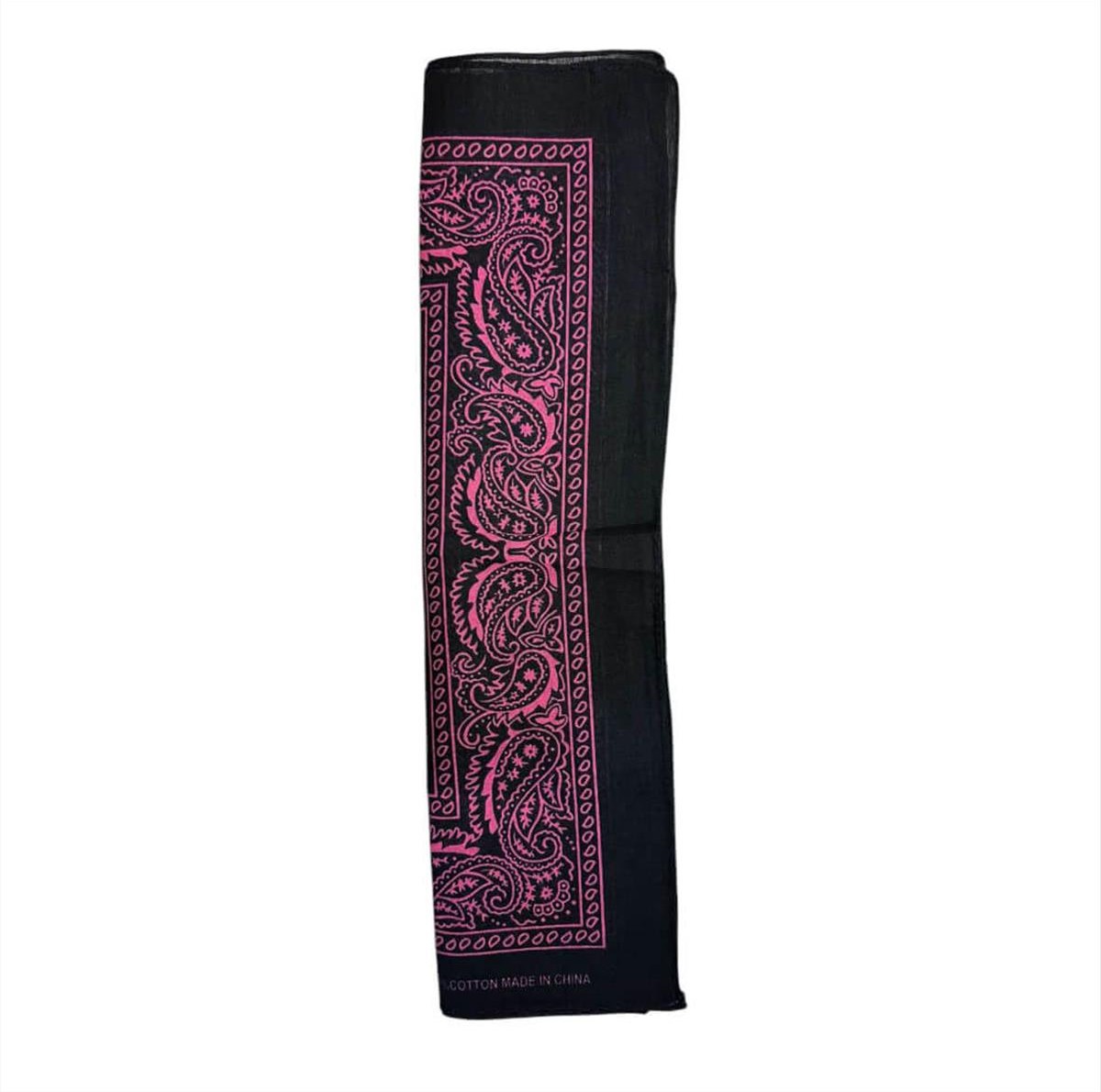 Bandana ribbon black - fuchsia