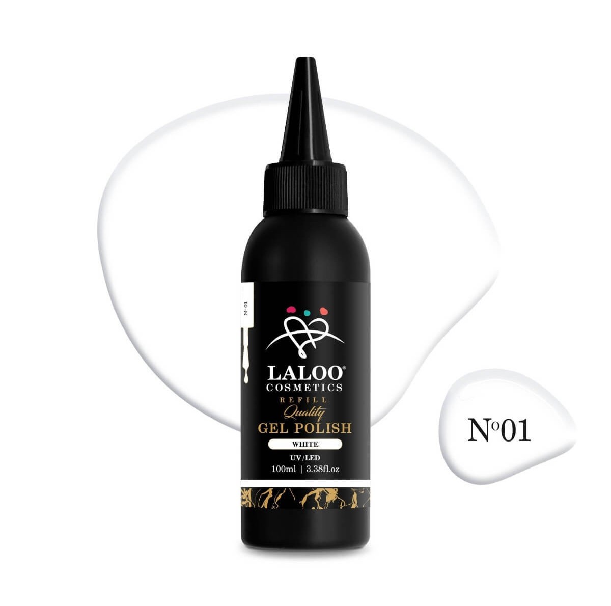 Semi-permanent Nail Polish Refill 001 Extra White Laloo100ml
