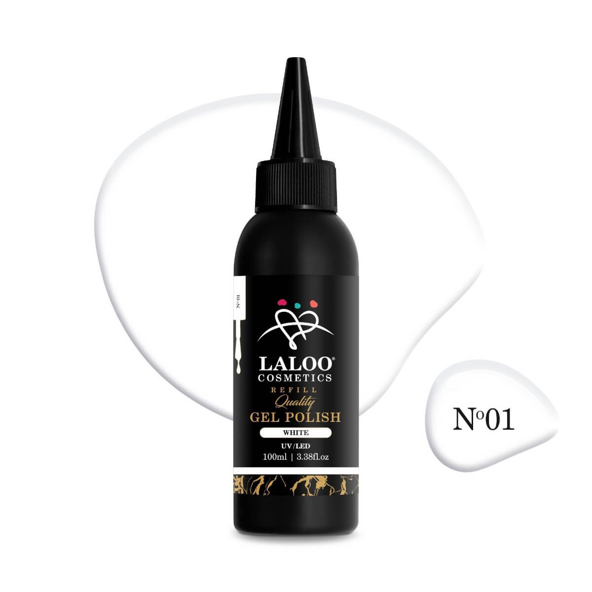 Semi-permanent Nail Polish Refill 001 Extra White Laloo100ml Semi-permanent Nail Polish Refill 001 Extra White Laloo100ml